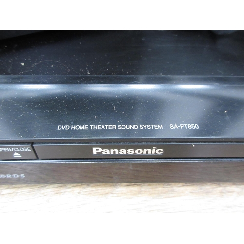 69 - A Panasonic Home Theater System SA-PT850 consisting of DVD Player, four surround sound Speakers, Sub... 