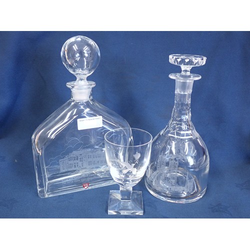 297 - An Orrefors Decanter and Stopper engraved Royal and Ancient Golf Club of St Andrews, 107th Open Cham... 