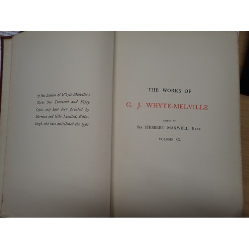 90 - WHYTE-MELVILLE G.J., The Works of, limited edition of 1050, illustrated, pub 1901, complete set in r... 