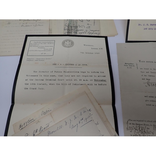 112 - Dr Crippen Archive: Material to and from Dr John Herbert Burroughs, a friend of Dr Crippen and witne... 