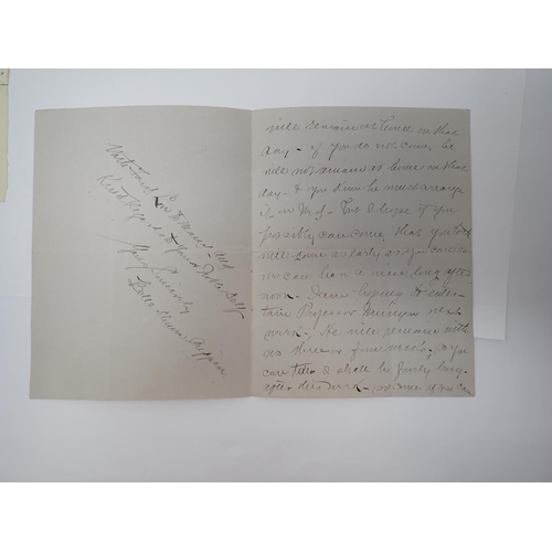 113 - Dr Hawley Harvey Crippen Archive: An autographed letter from Mrs Crippen to D Burrows from 39 Hlldro... 