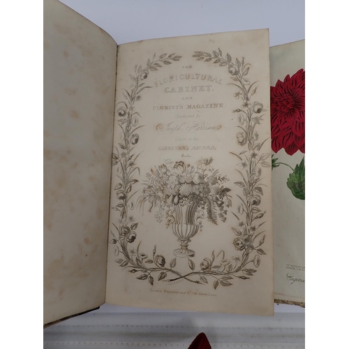 17 - The Floricultural Cabinet 1833-34, lacks title page and 1837, Vol V, col. plates (2)