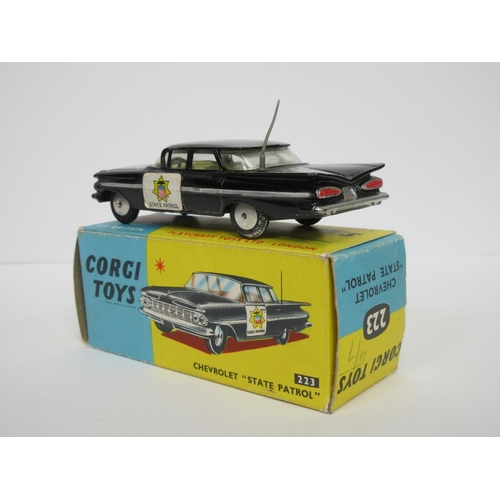 219 - A boxed Corgi Toys No. 223 Chevrolet State Patrol Car