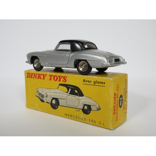 225 - A boxed French Dinky Toys No.526 silver Mercedes 190SL