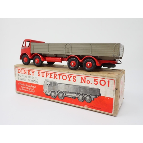 238 - A boxed Dinky Supertoys No.501 1st type red and grey Foden 8-wheel Wagon