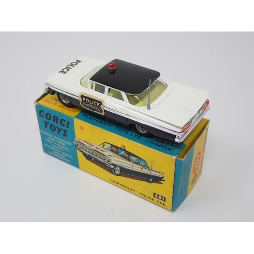 269 - A boxed Corgi Toys No.481 'Chevrolet' Police Car