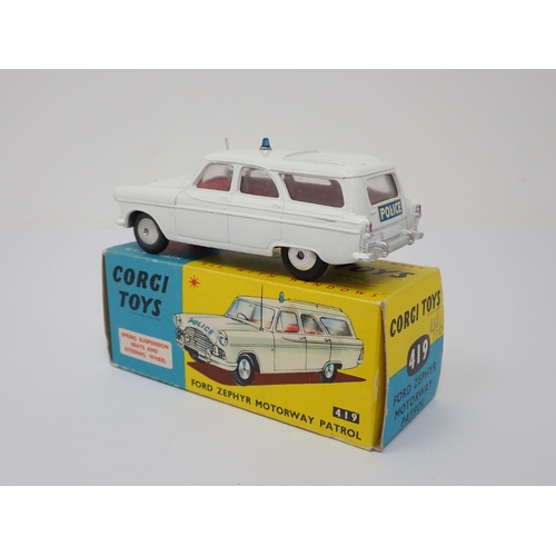 270 - A boxed Corgi Toys No. 419 Ford Zephyr Motorway Patrol