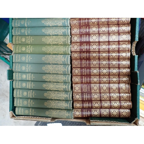 29 - Box of Books: The Works of George Eliot 16 vols, and three others and The Works of Dickens, Rocheste... 