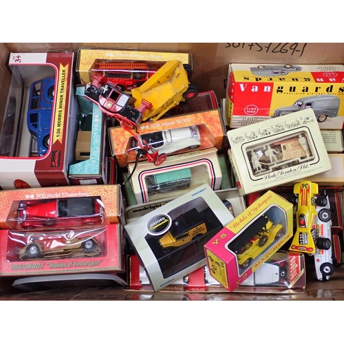 296 - A box of boxed and unboxed Matchbox Models of Yesteryear, Vanguards, Corgi and reproduction Lesney-M... 