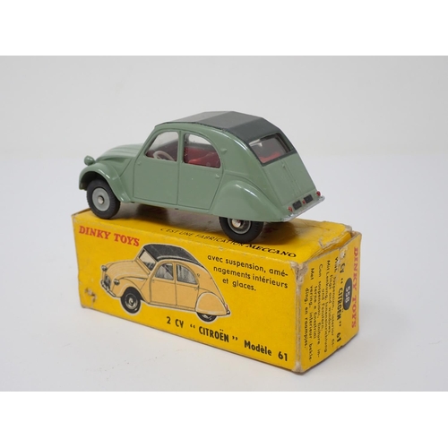 298 - A boxed French Dinky Toys No.558 green Citroen 2CV