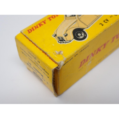 298 - A boxed French Dinky Toys No.558 green Citroen 2CV