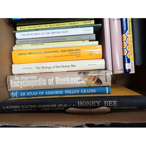 30 - Box of Books relating to Beekeeping, includes A Scanning Electron Microscope Atlas of Honey Bees, pu... 