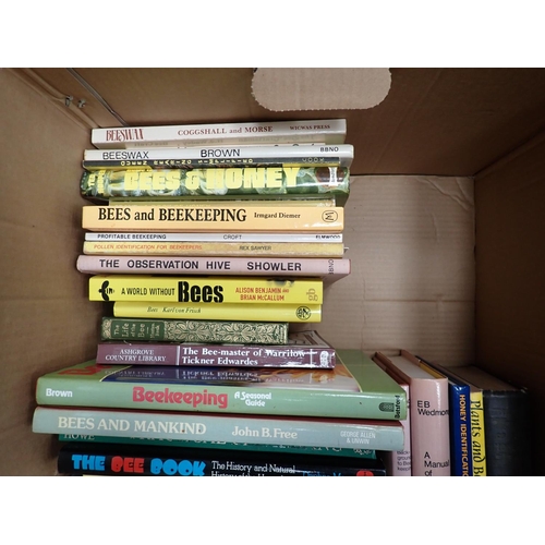 30 - Box of Books relating to Beekeeping, includes A Scanning Electron Microscope Atlas of Honey Bees, pu... 