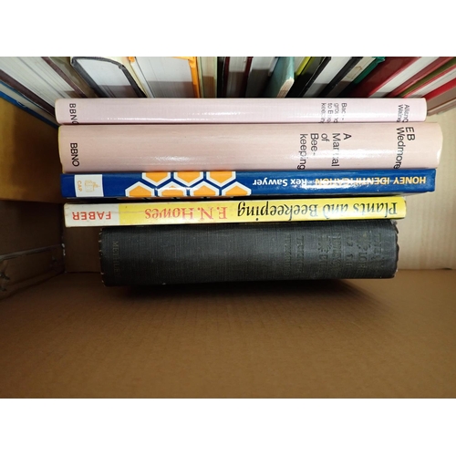 30 - Box of Books relating to Beekeeping, includes A Scanning Electron Microscope Atlas of Honey Bees, pu... 