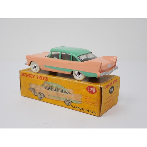 313 - A boxed Dinky Toys No.178 green and pink Plymouth Plaza