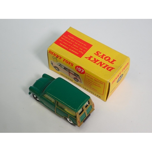 329 - A rare boxed Dinky Toys No.197 dark green Morris Mini-Traveller