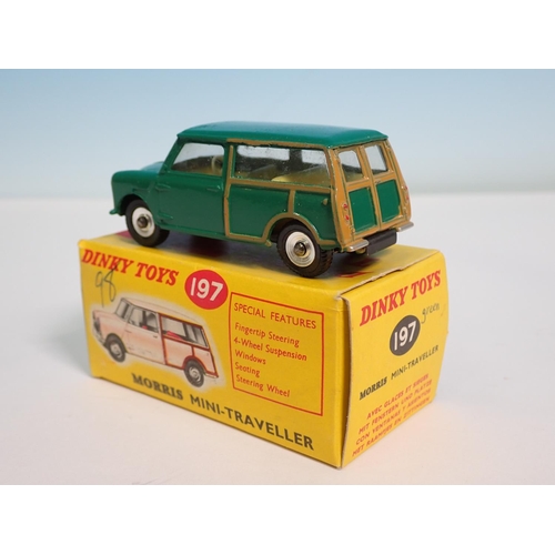 329 - A rare boxed Dinky Toys No.197 dark green Morris Mini-Traveller