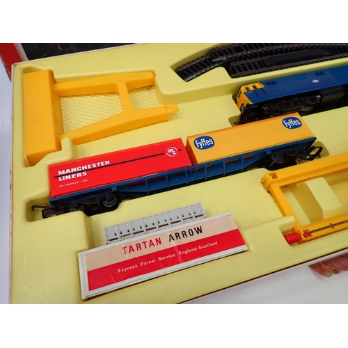 335 - A boxed Tri-ang Hornby oo gauge RS.602 Freightliner Set, a boxed Hornby 00 gauge B.R diesel Railcar ... 