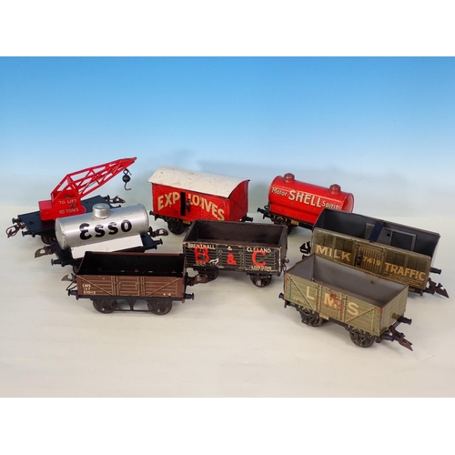 339 - A boxed Hornby 0 gauge M0 Series Passenger Set lacking track, an unboxed Hornby Explosives Wagon, Es... 