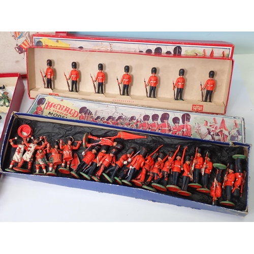 348 - A boxed set of Herald No.H7203 plastic figures of Gaurdsmen, another Herald Box containing assorted ... 