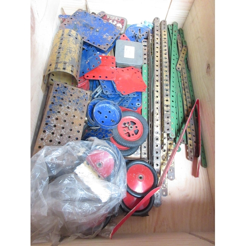 356 - A box of Meccano including a No.7 part Set, a Meccano Gears Set and other components