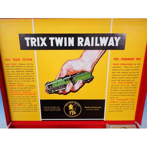 367 - A boxed Trix Twin 00 gauge American Freight Train Set including 0-4-0 Locomotive and Tender with thr... 