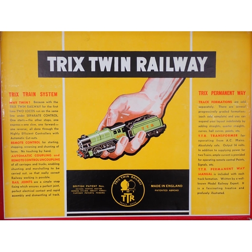 368 - A Trix Twin 00 gauge BR Passenger Train Set including an 0-4-0 Locomotive and Tender in blue livery,... 