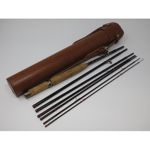 400 - A Hardy Graphite 'Smuggler De-Luxe' 8ft 2in Rod in leather tube