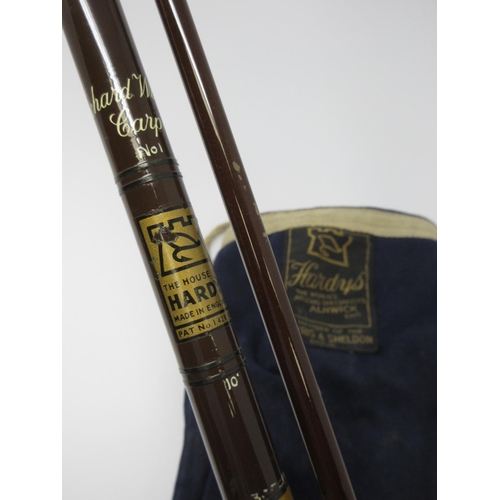 402 - A Hardy Richard Walker No.1 Carp 10ft fibreglass Rod