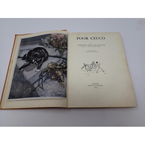 41 - Bianco Margery Williams, Poor Cecco, illus A Rackham published Chatto and Windus, 1925 (faded and ru... 