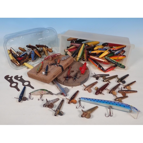 429 - Two plastic Trays of Minnows, lead Weights and other Tackle