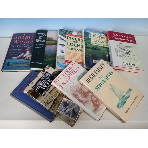 438 - A box of Fishing Books including Salmon Fishing by Hugh Falkus, Tactical Fly Fishing by Pat O'Reilly... 