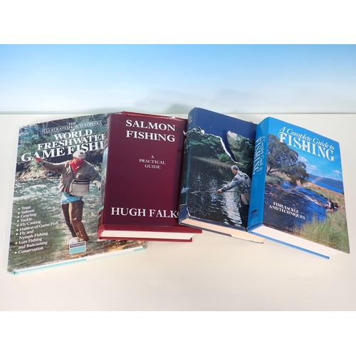 438 - A box of Fishing Books including Salmon Fishing by Hugh Falkus, Tactical Fly Fishing by Pat O'Reilly... 