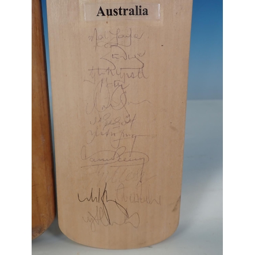 493 - A Gunn & Moore Cricket Bat signed by 1997 England Ashes Series Team, a Duncan Fearnley Bat signed by... 