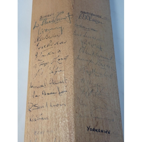 494 - A Stuart Surridge Cricket Bat signed by the 1956 Australia Team and a St. Peter Bat and an Internati... 