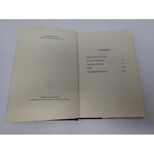 50 - FLEMING, Ian, For Your Eyes Only, Five Secret Occasions in the Life of James Bond, pub. Jonathan Cap... 