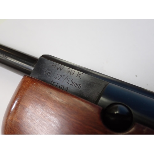 501 - A Weihrauch HW90K .22 Air Rifle imported by Hull Cartridges with telescopic sight