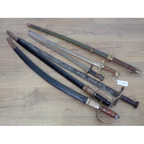 564 - Five assorted reproduction Swords and a Bayonet A/F