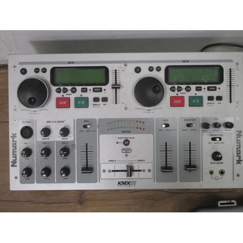 606 - A Numark KMX01 CD Mixer, a Vestax CDX15 Mixer and a Vestax professional Turntable