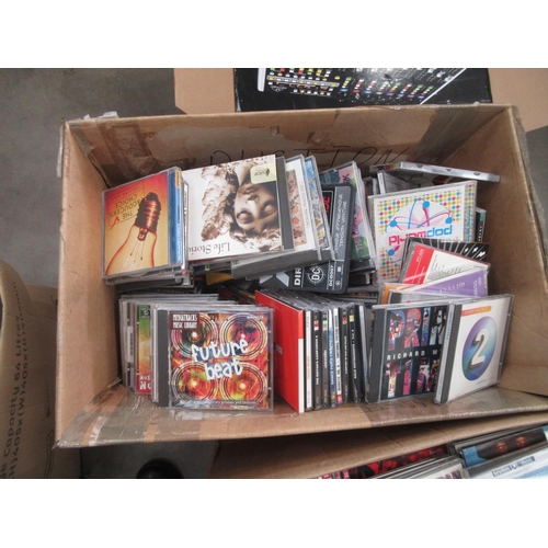 616 - Five boxes of Media including CD's etc