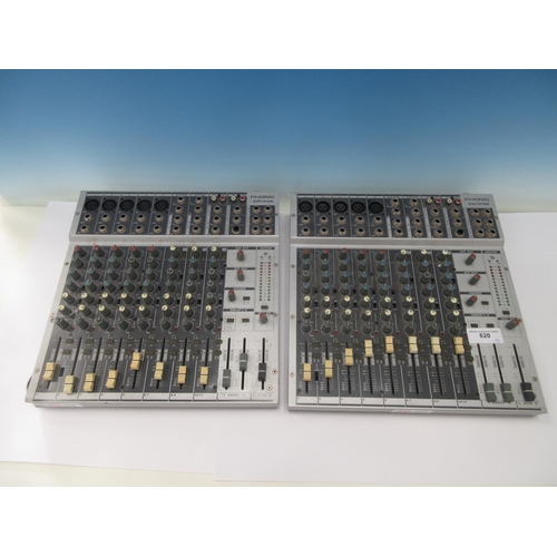 620 - Two Phonic MM1705 audio Mixing Consoles (passed PAT)