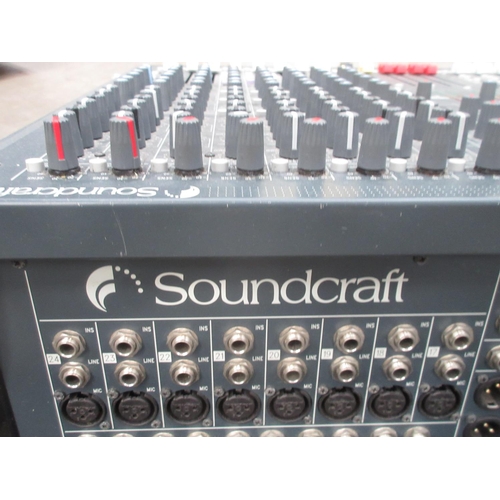 621 - A Soundcraft Spirit  LX7 Mixing Console, 24 channel in flight case (passed PAT)