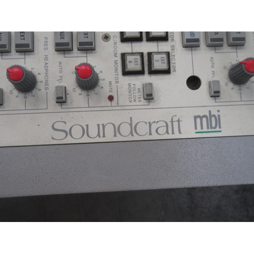 622 - A Soundcraft series 5 Mixing Console with console power supply (missing a fader knob and a pot knob)... 