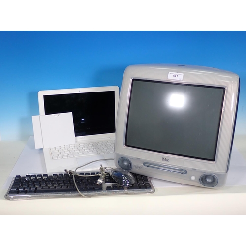 641 - An Apple iMac G3 M5521 PC, Keyboard and Mouse and an iMac Laptop Computer (passed PAT)