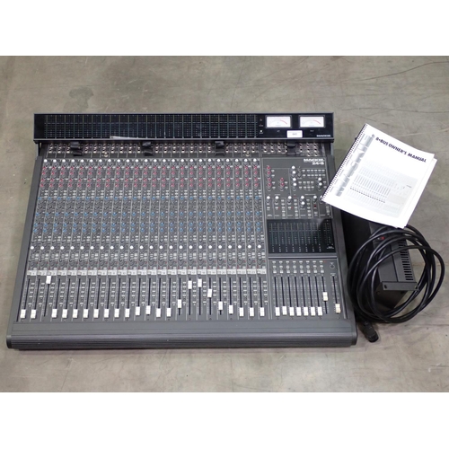 643 - A Mackie 24.8 8 bus Audio Mixing Console, Power Supply and Manual (passed PAT)