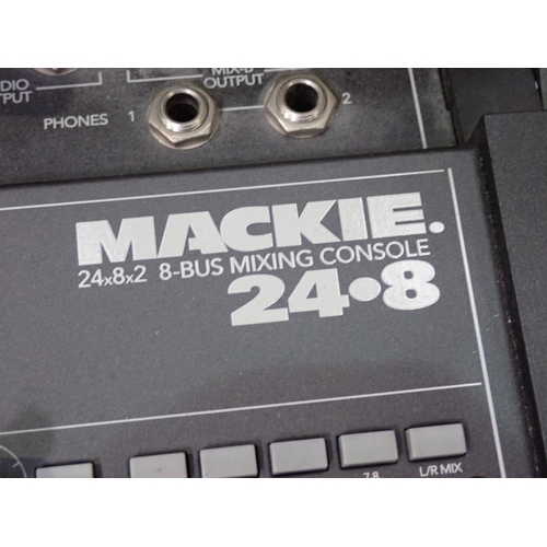 643 - A Mackie 24.8 8 bus Audio Mixing Console, Power Supply and Manual (passed PAT)