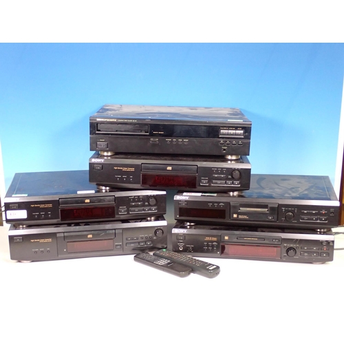 645 - Two Sony CDP XE 220 CD Players, Sony CDP XE 330 CD Player, Sony MDS JE520 Mini Disk Player, Sony MDS... 