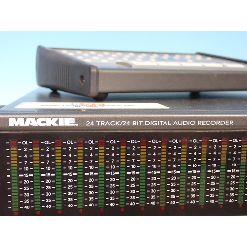 646 - A Mackie SDR 24/96 24 Track/24 Bit Digital Audio Recorder with Remote 24 Control Unit (passed PAT)