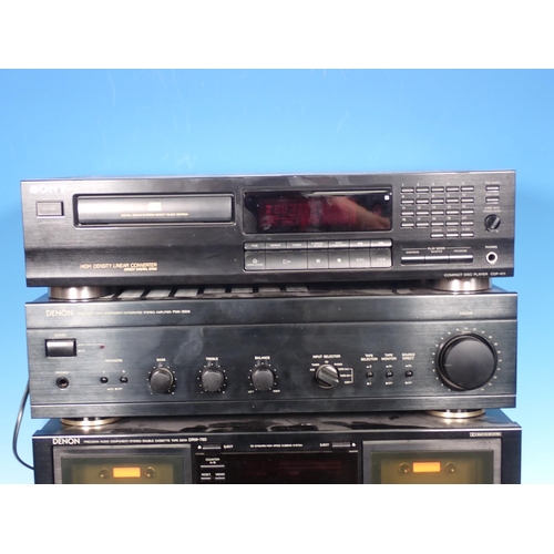 648 - A Tascam DA20 DAT recorder, Denon DRW-760 Double Tape Recorder, Denon PMA 350II Stereo Amplifier and... 