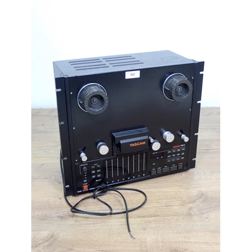 653 - A Tascam TSR-8  8 track Reel to Reel Tape Recorder with owner's manual (passed PAT, plug removed)